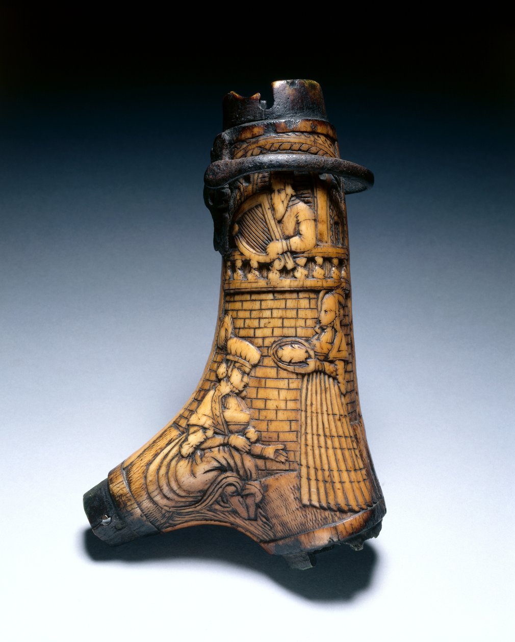 पाउडर फ्लास्क, c.1580 द्वारा जर्मन स्कूल