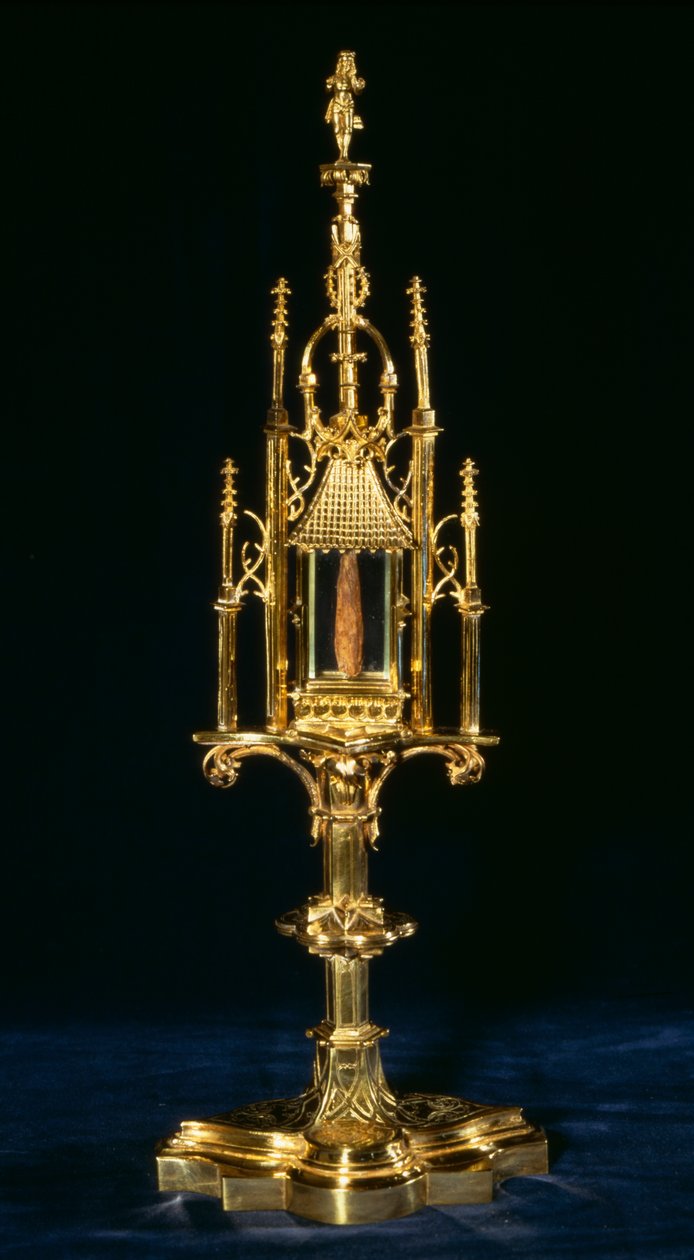 पार के टुकड़े के साथ सहायक मठ, ऑग्सबर्ग, c.1490 (सोना और लकड़ी) द्वारा जर्मन स्कूल