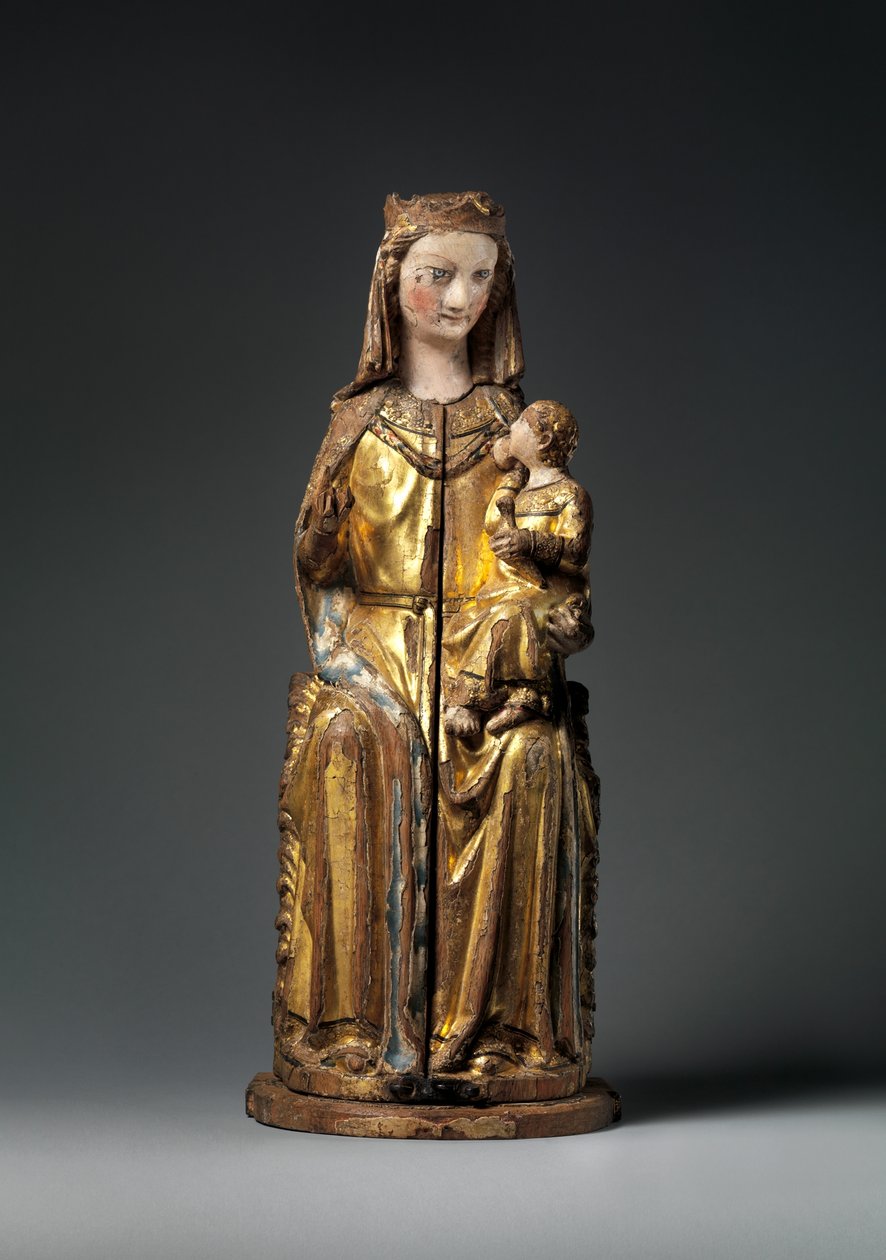 वर्जिन के श्राइन, बंद पैनल, c.1300 (सोने की लकड़ी) द्वारा जर्मन स्कूल