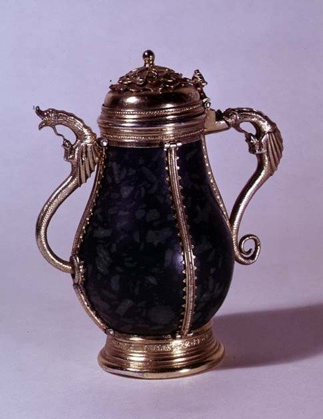 सिल्वर-गिल्ट माउंटेड ईवर, c.1489 (सिल्वर) द्वारा जर्मन स्कूल