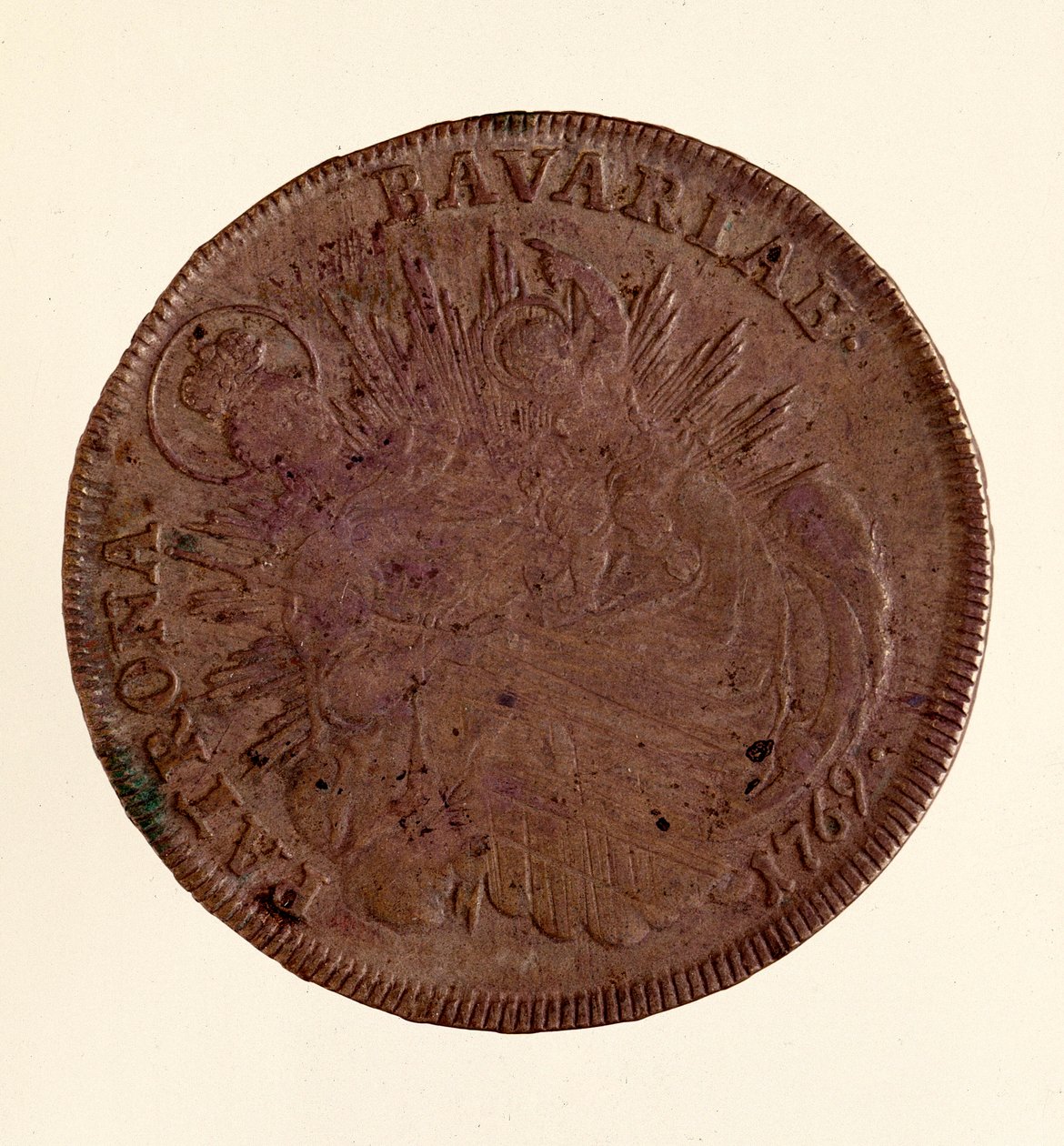 मैक्सिमिलियन III जोसेफ (मैक्सिमिलियन III जोसेफ डी बावियर) (1727-1777) 1769 डायम का सिल्वर थेलर (तालाब)। 4.1 सेमी नेपल्स, म्यूजियो आर्कियोलॉजिको द्वारा जर्मन स्कूल