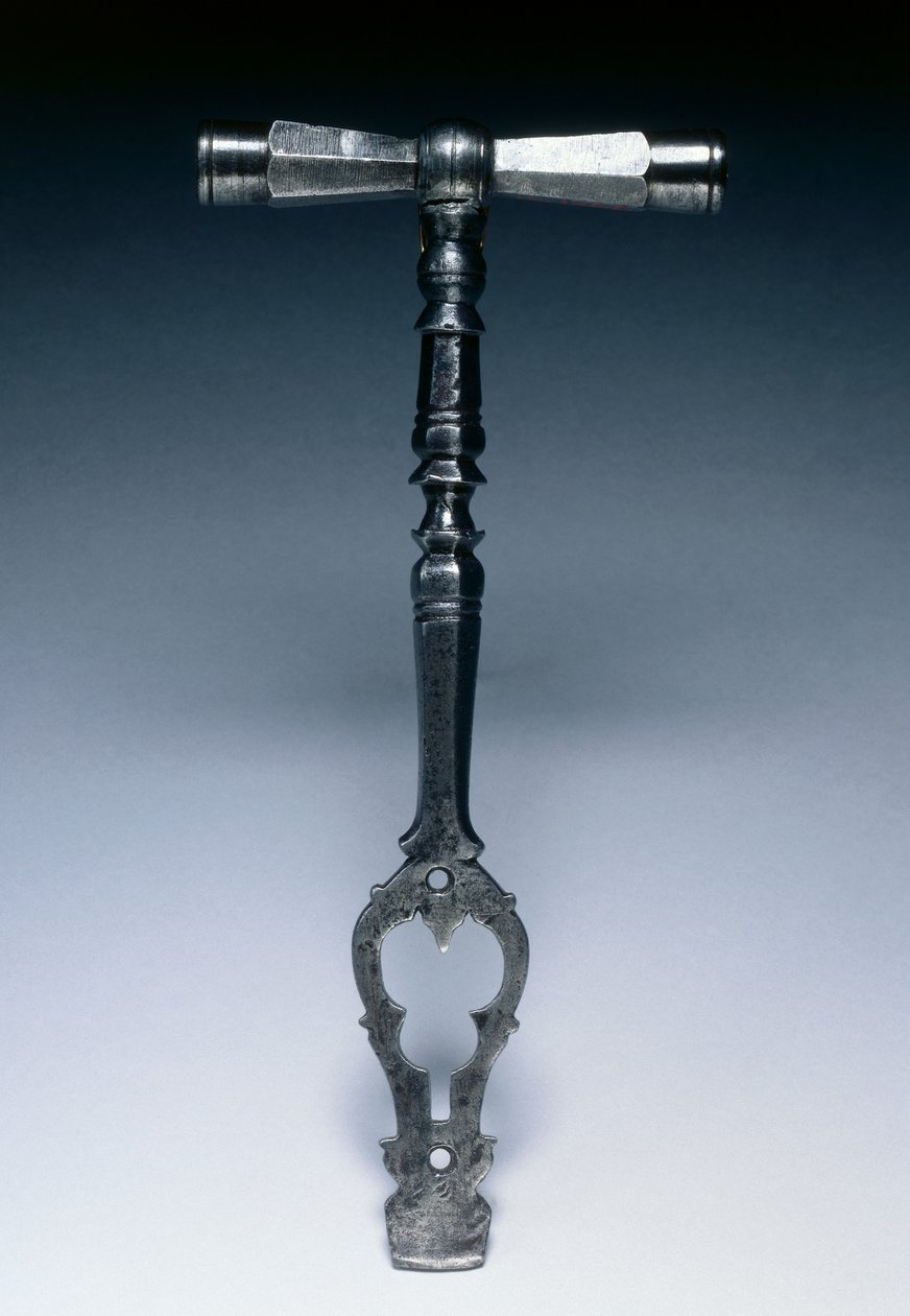 व्हील-लॉक गन के लिए स्पैनर, c.1600-25 (स्टील) द्वारा जर्मन स्कूल