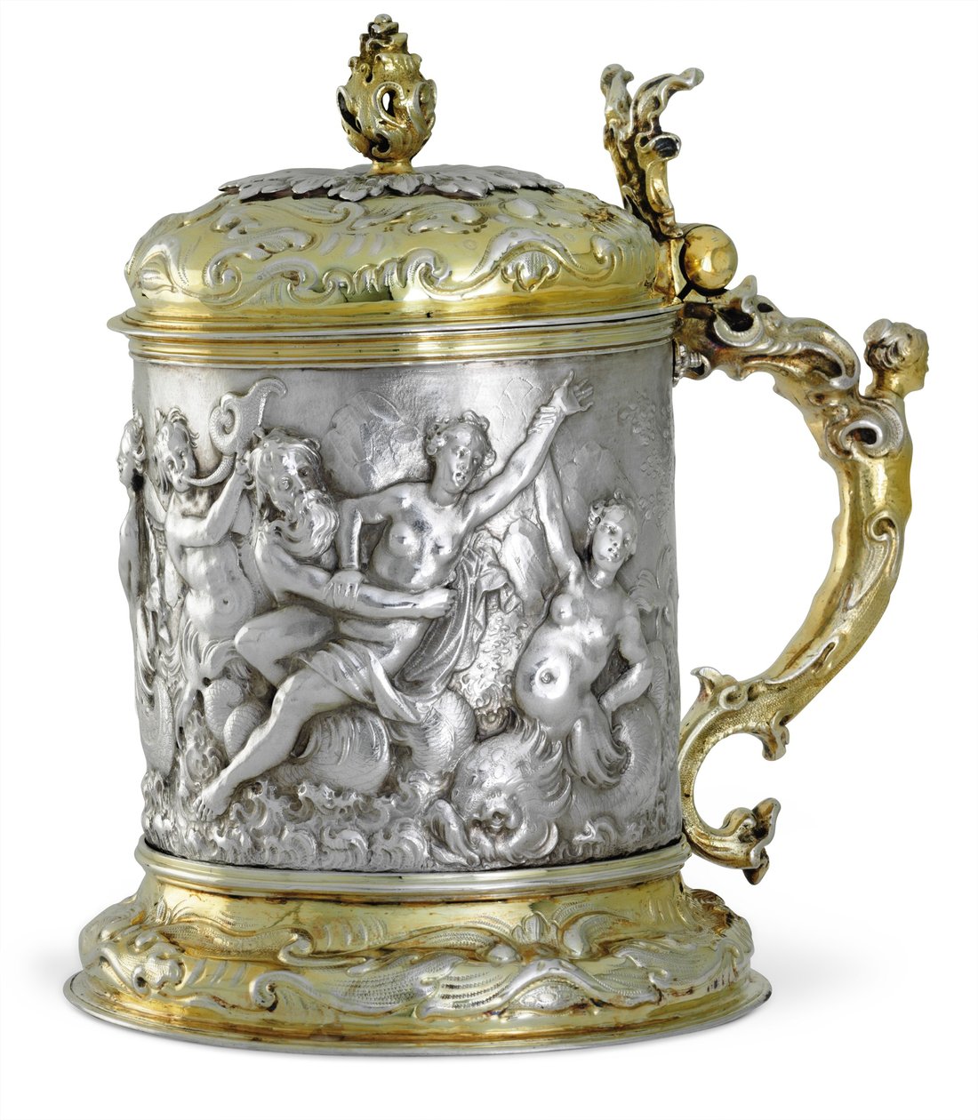 टैंकार्ड, शायद हैम्बर्ग, c.1660 (पार्सल गिल्ट सिल्वर) द्वारा जर्मन स्कूल