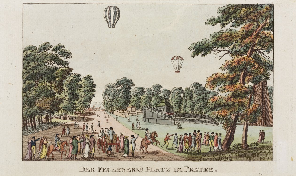 पटाखे की जगह, प्रेटर, c.1802 द्वारा जर्मन स्कूल