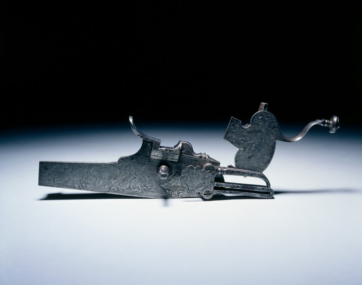 एक शिकार राइफल से व्हील-लॉक, c.1720-40 (स्टील) द्वारा जर्मन स्कूल
