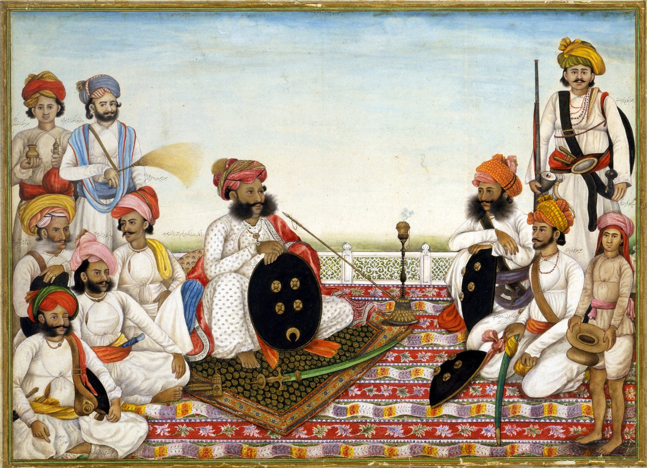 ठाकुर दवलत सिंह, कुलियों में, सीए 1825 द्वारा गुलाम अली खान