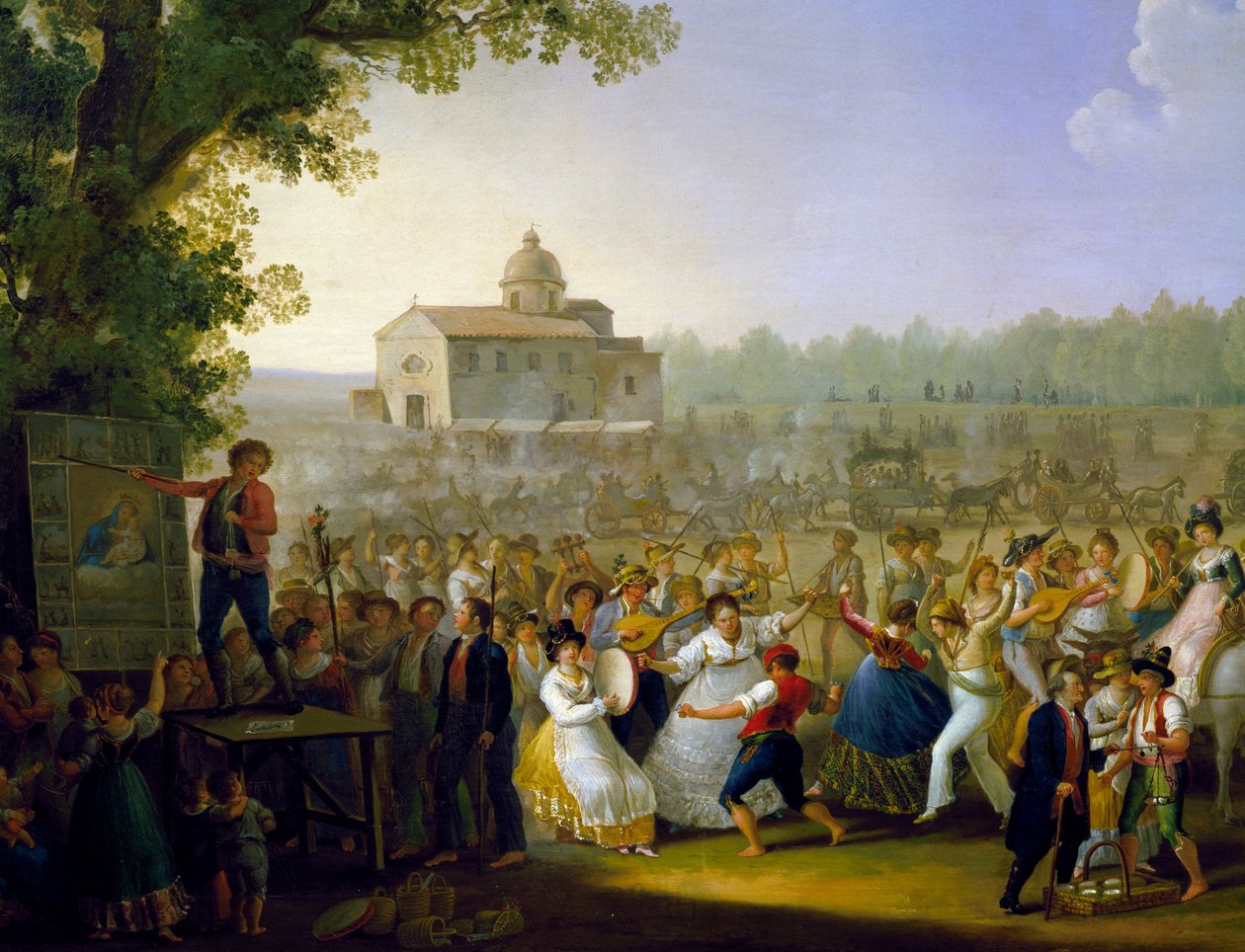 मैडोना डेल'आर्को का नियति उत्सव, जियासिंटो गिगांटे द्वारा पेंटिंग (1806-1876), विवरण द्वारा गियासिंटो गिगांटे