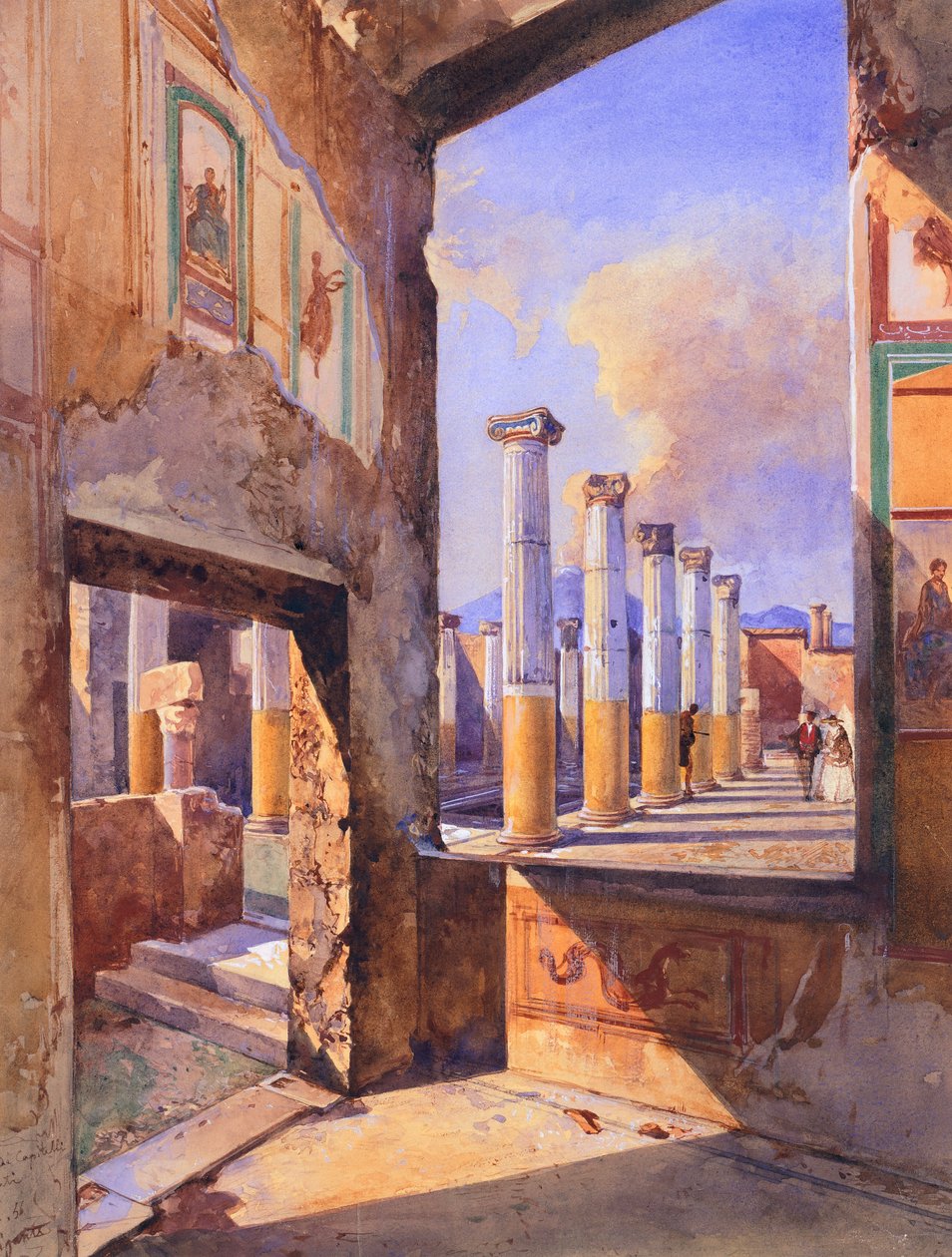 Pompei . में रंगीन राजधानियों का घर द्वारा गियासिंटो गिगांटे