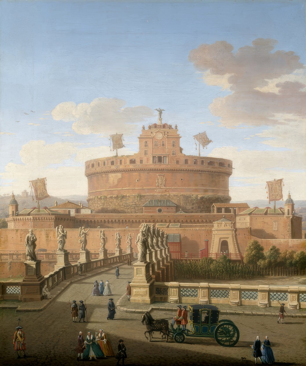 रोम, Castel Sant'Angelo . का दृश्य द्वारा जियाकोमो वैन लिंट