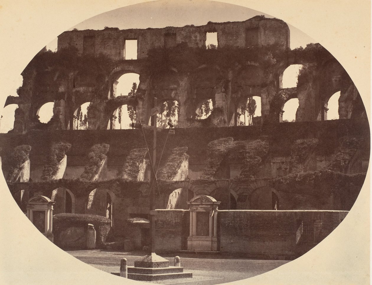 कोलोसियम का आंतरिक भाग, 1850 का दशक। द्वारा जिआम्बतिस्ता अल्टाडोना
