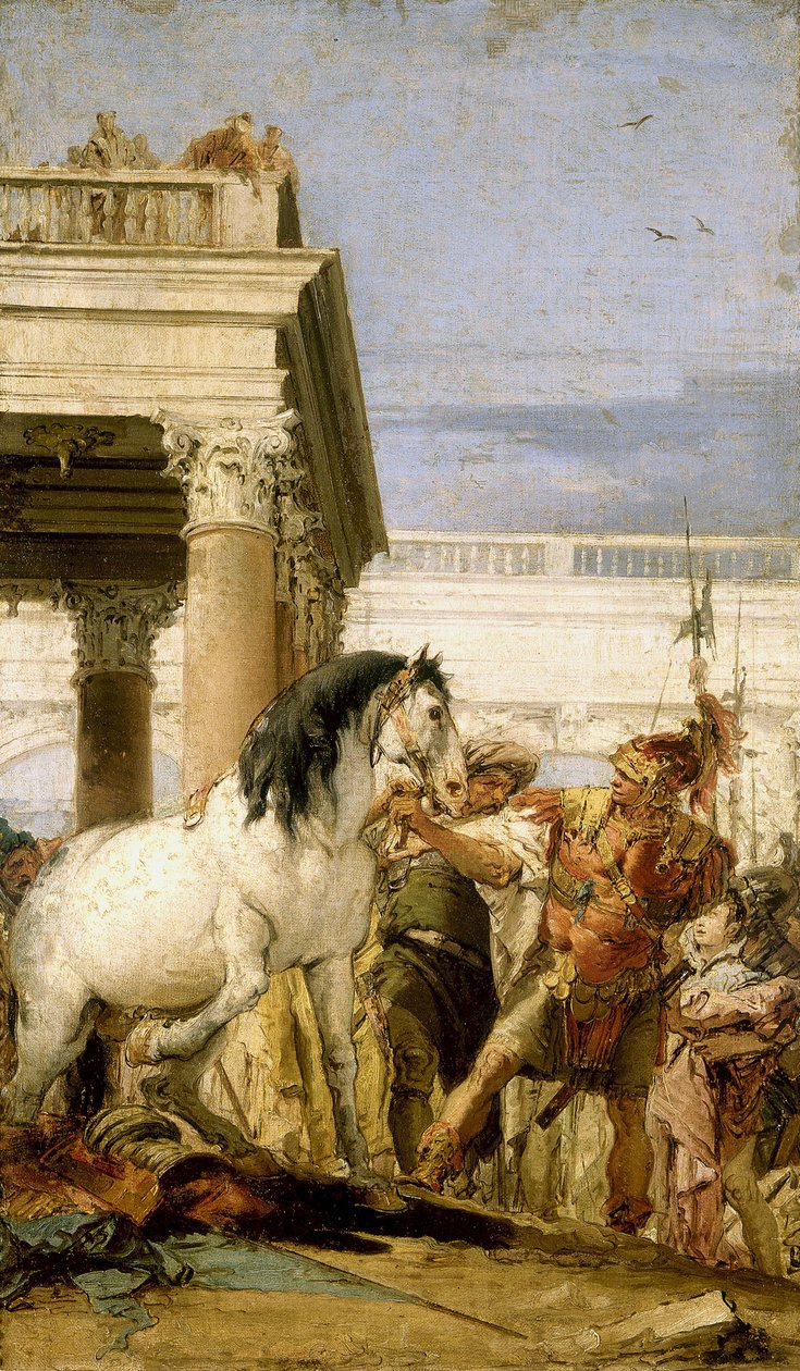 अलेक्जेंडर Bucephalus taming द्वारा गिआम्बतिस्ता टाईपोलो