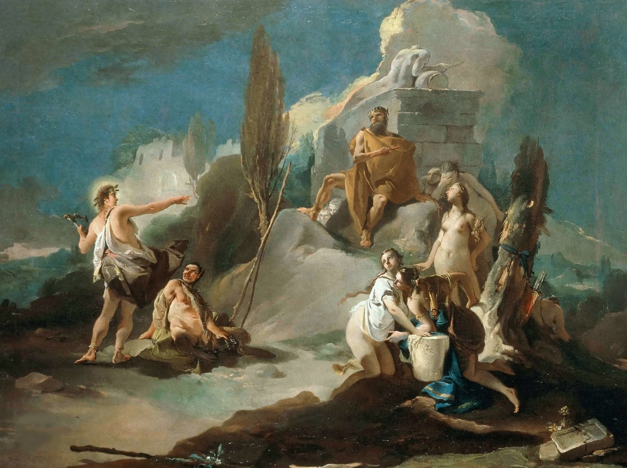 अपोलो और Marsyas, द्वारा गिआम्बतिस्ता टाईपोलो