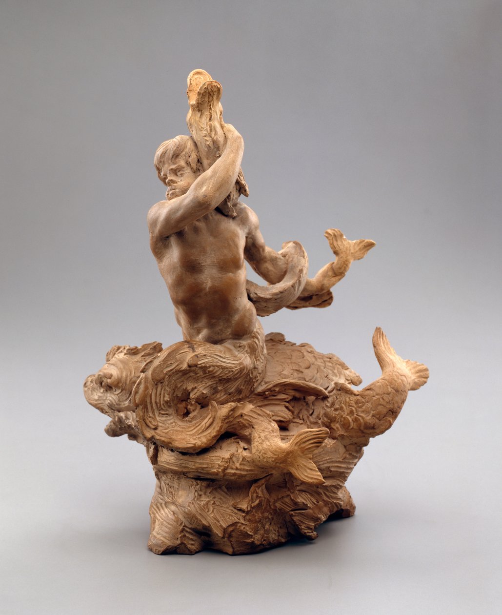 एक समुद्री नाग के साथ ट्राइटन, c.1630 (टेराकोटा) द्वारा जियान लोरेंजो बर्निनी