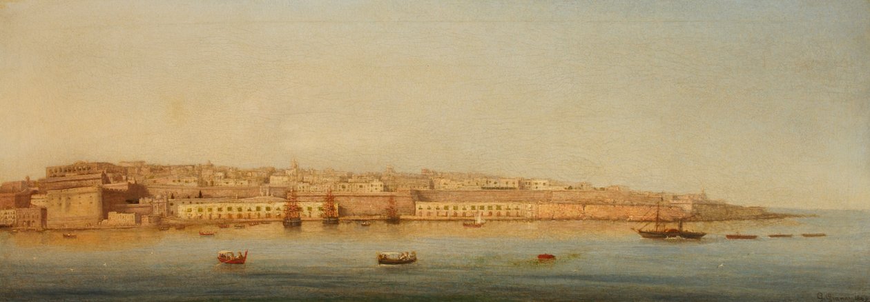 ग्रैंड हार्बर, वाल्लेट्टा, 1869 द्वारा जियानसिंटो गियानी