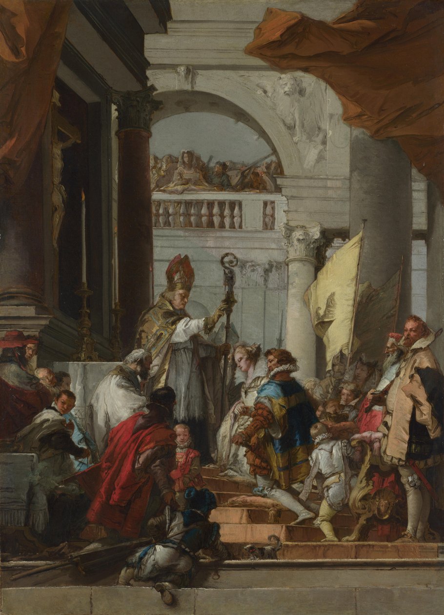 फ्रेडरिक बारब्रोसा की शादी, c.1753 द्वारा जियोवानी डोमेनिको टाईपोलो