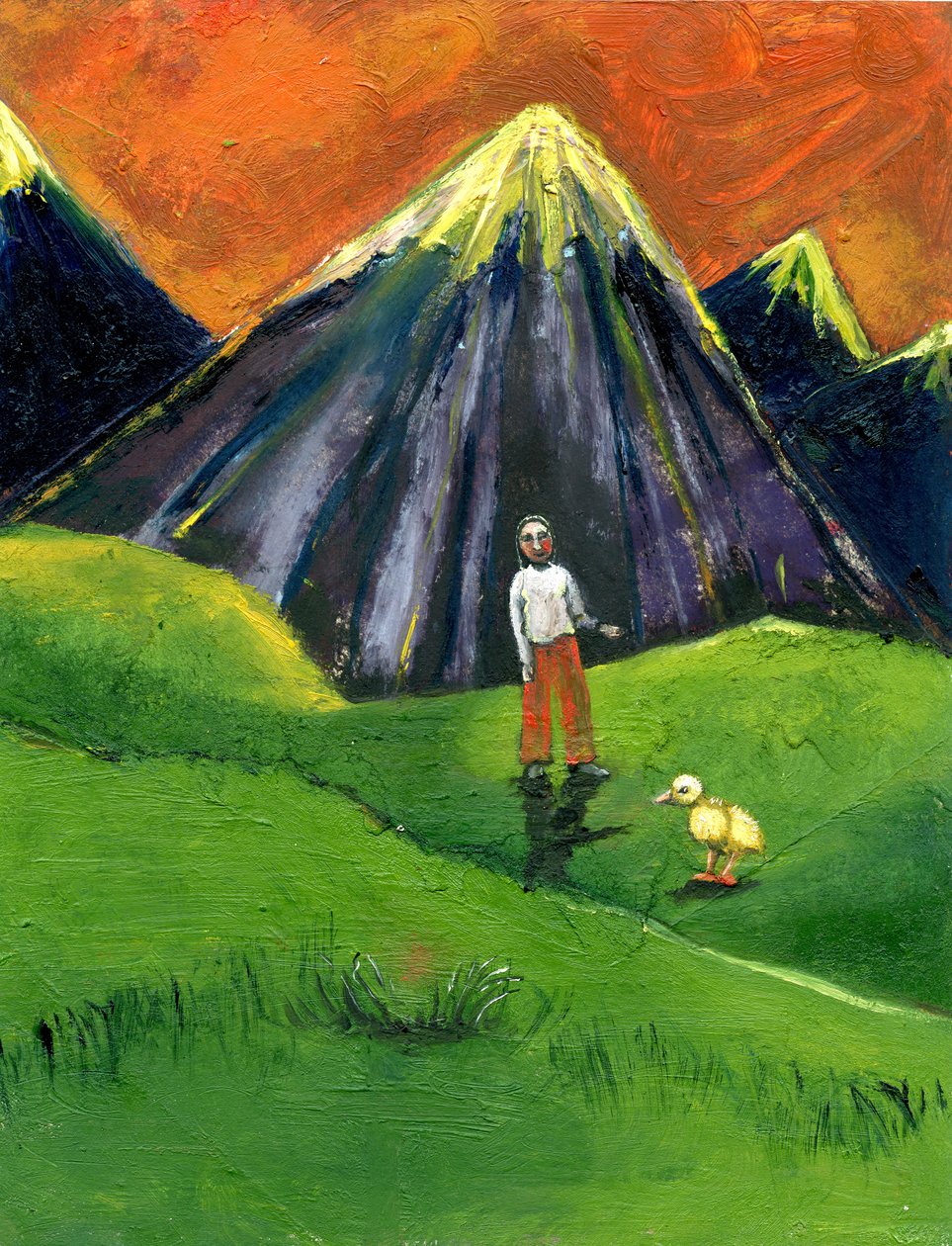 आई मेट ए चिक, 2005 (कागज पर तेल) द्वारा गिगी सडबरी