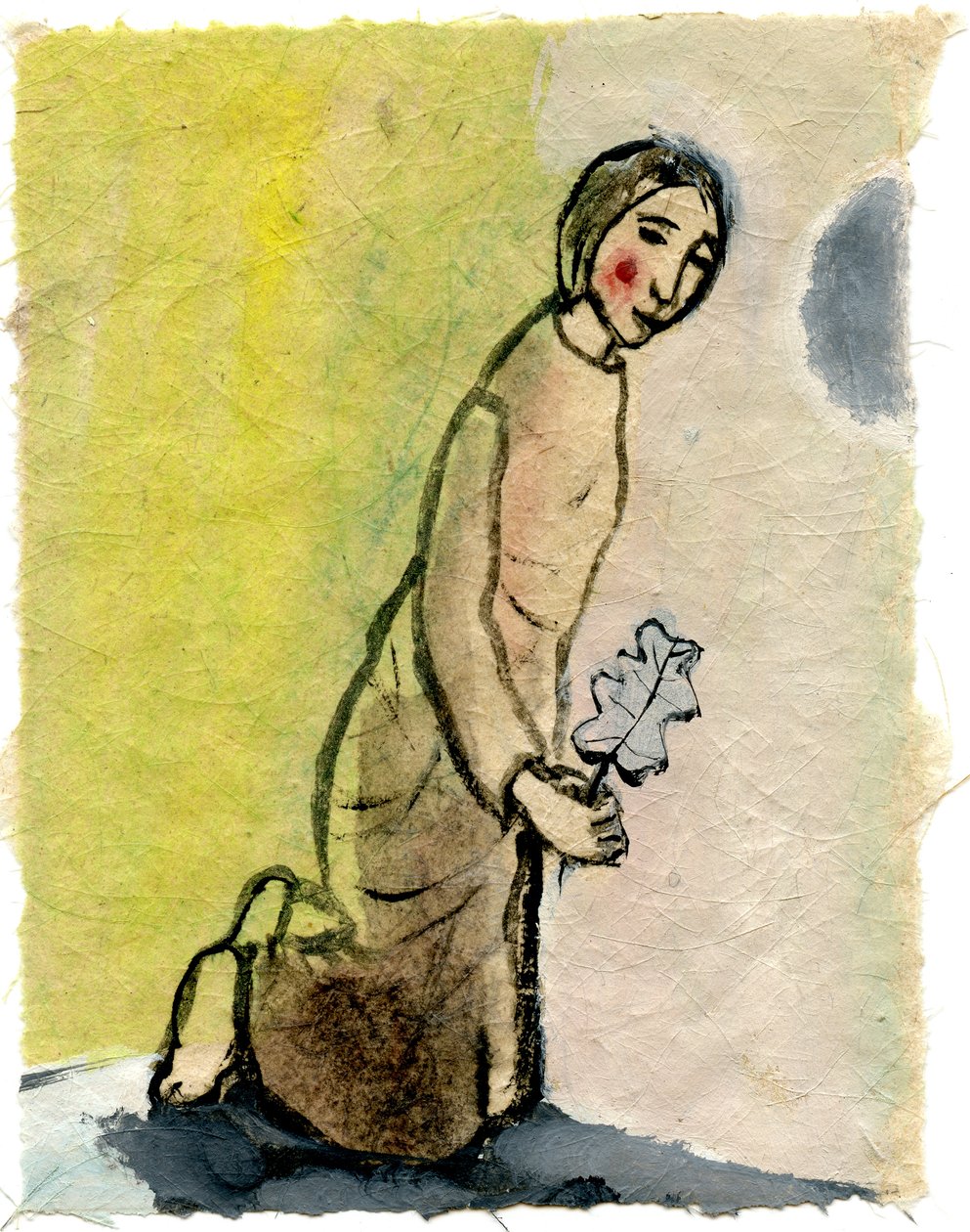 ओक लीफ, 2005, (कागज पर तेल) द्वारा गिगी सडबरी