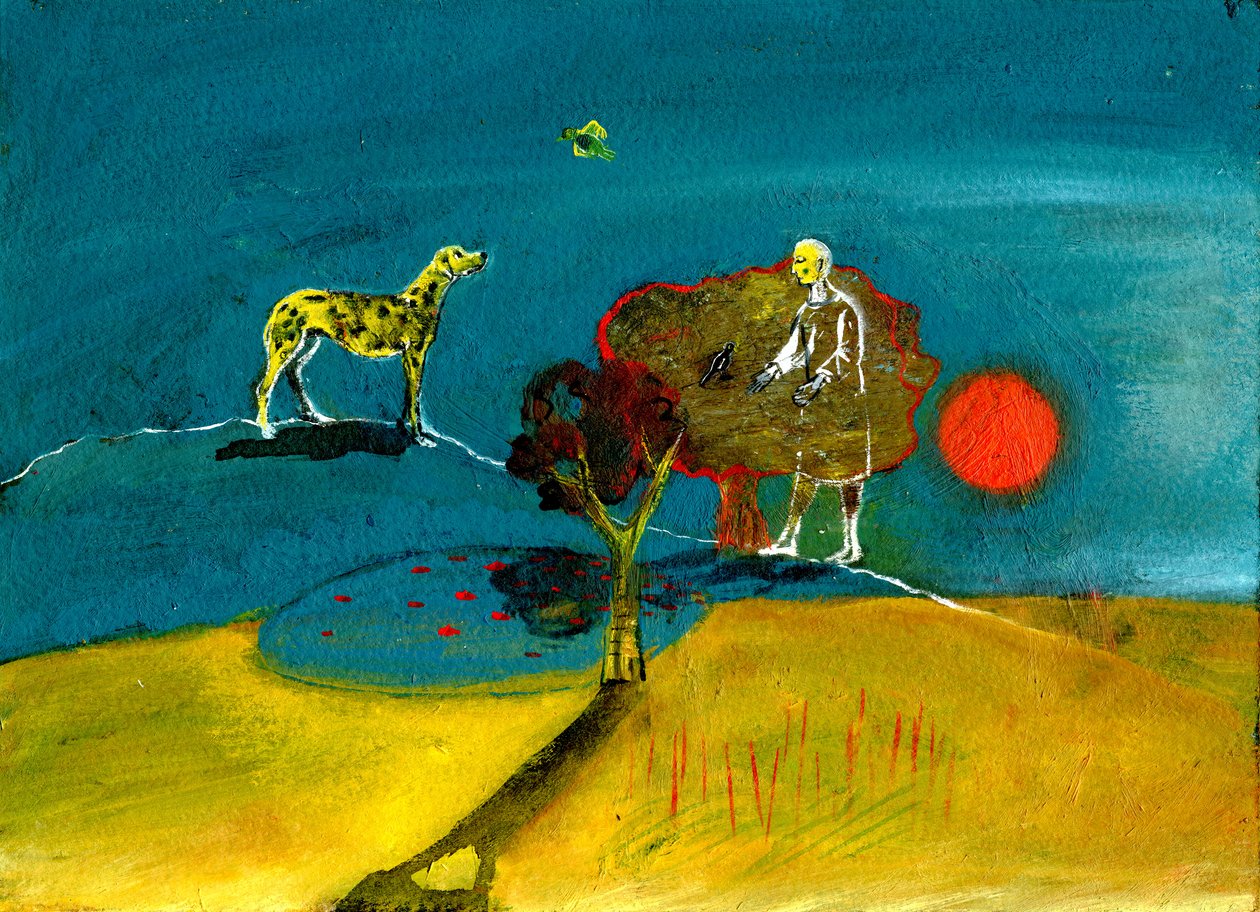 फिर भी ब्लू मोमेंट, 2004, (कागज पर तेल) द्वारा गिगी सडबरी