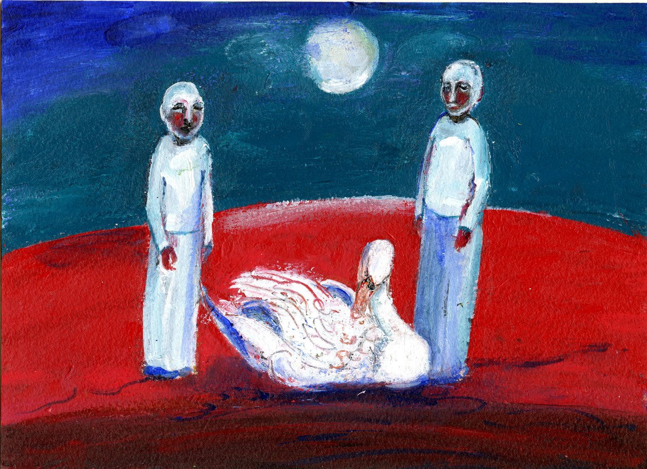 हंस, 2013 (कागज पर तेल) द्वारा गिगी सडबरी