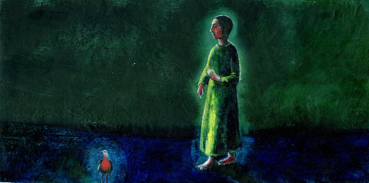 द नाइट बर्ड, 2003 (गेसो बोर्ड पर तेल) द्वारा गिगी सडबरी