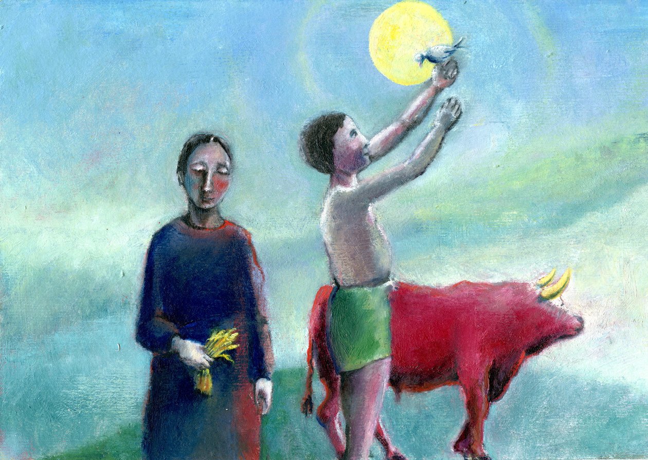 गुड हार्वेस्ट, 2004, (कागज पर तेल) द्वारा गिगी सडबरी