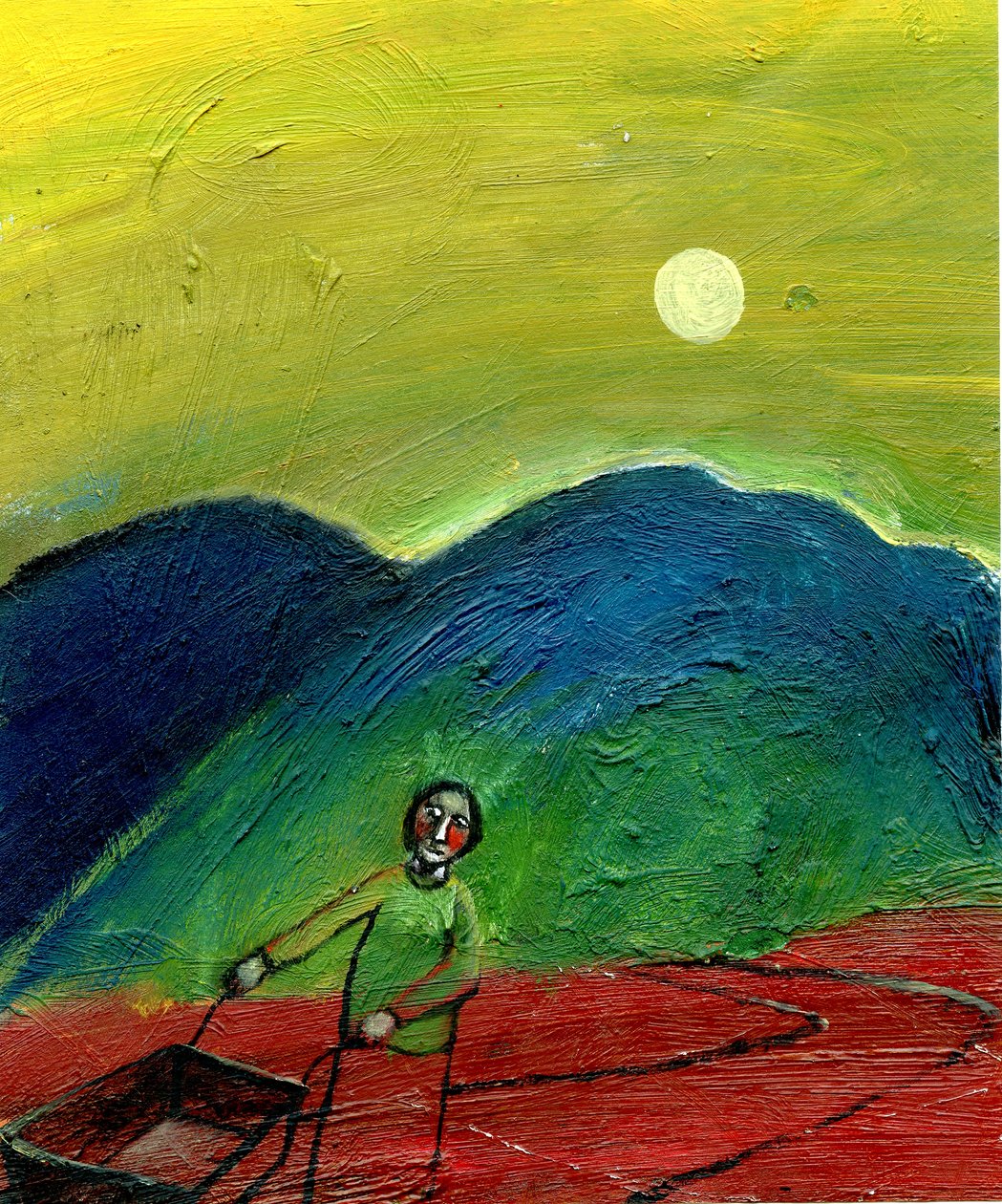 आई हैड एवरीथिंग आई नीड, 2003 (कागज पर तेल) द्वारा गिगी सडबरी