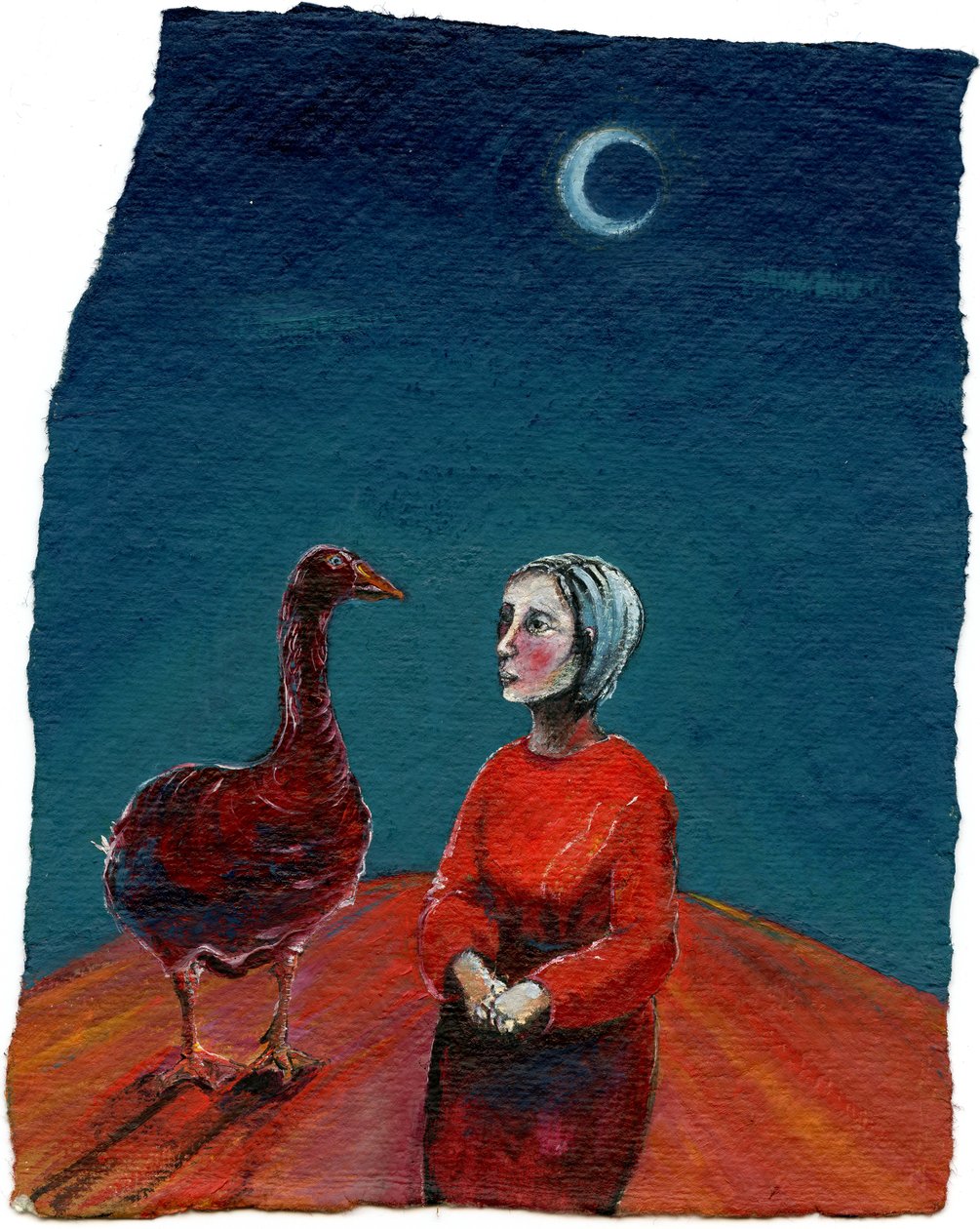 माई गोज़, 2004, (कागज पर तेल) द्वारा गिगी सडबरी