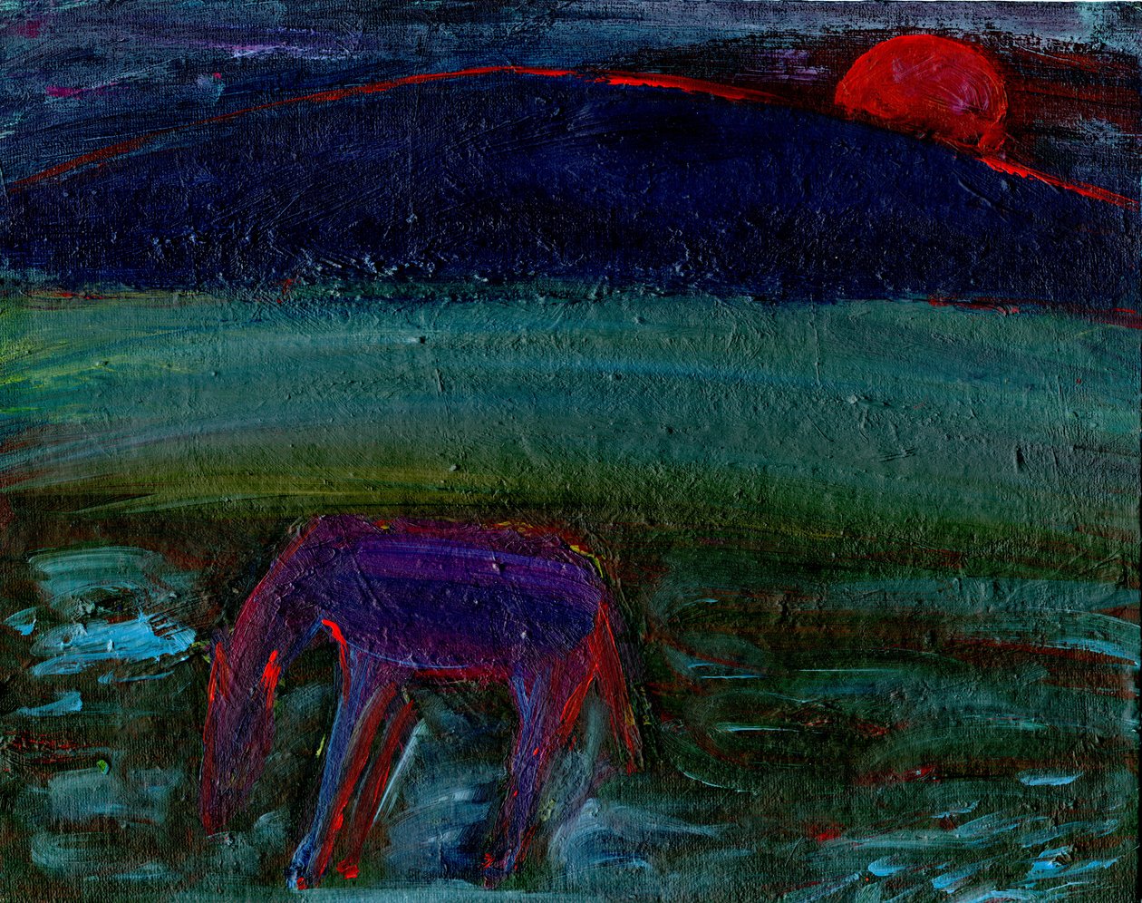 द हॉर्स एंड द रेड मून, 2016, द्वारा गिगी सडबरी