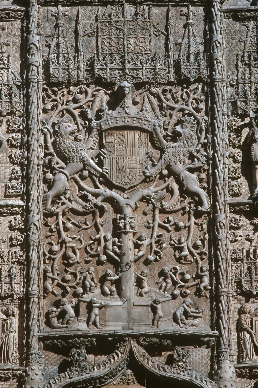 प्रवेश द्वार के विस्तार का विवरण म्यूजियो नेसियनडेल एस्कुलुरा रिलिजियोसा ने 1488-96 फोटो बनाया द्वारा गिल डे सिलो