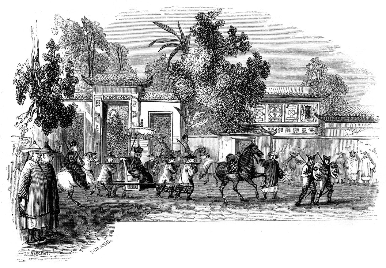 एक वायसराय की सार्वजनिक रूप से उपस्थिति ने उनके रेटिन्यू, 1847 में भाग लिया द्वारा जाइल्स