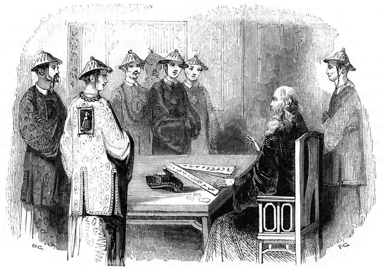 कन्फ्यूशियस और उनके शिष्य, 5 वीं शताब्दी ईसा पूर्व, 1847 द्वारा जाइल्स