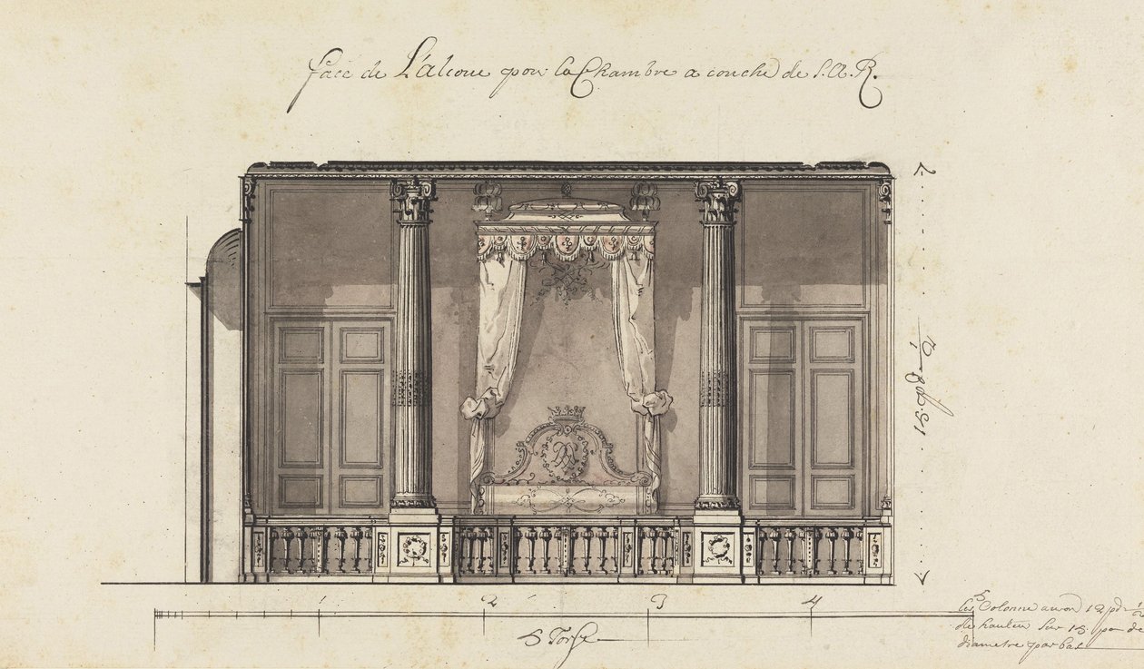 Duc dOrléans, Palais Royal, पेरिस के लिए बेड अल्कोव द्वारा गिलेस मैरी ओपेनॉर्ड