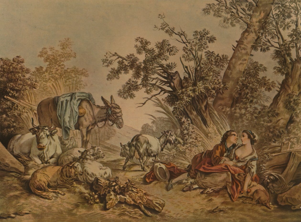 ला ग्रांडे पेस्टोरेल, नंबर 602, देहाती दृश्य, c1740-1770, 1913 द्वारा गिल्स डेमार्टो