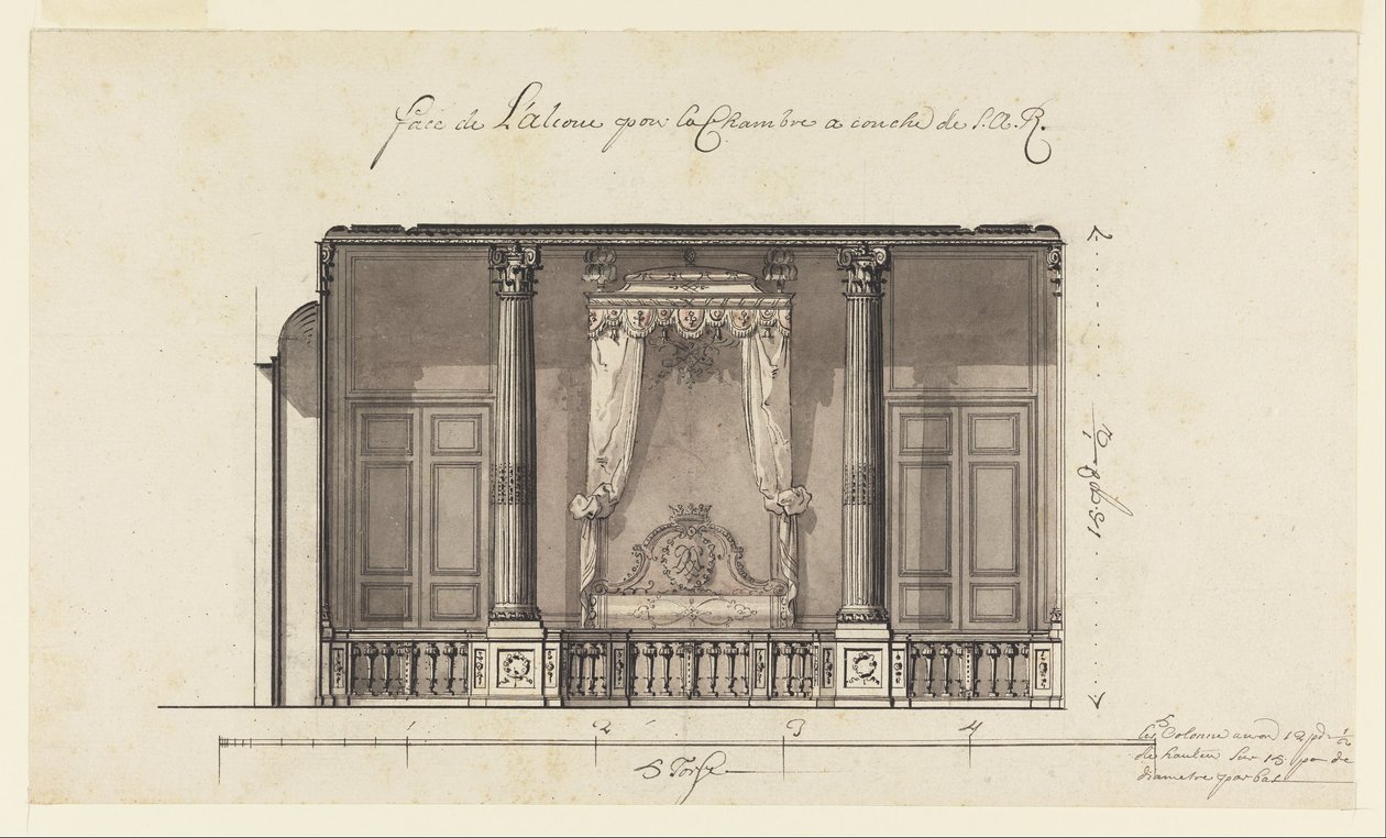 Duc d&39;Orléans, Palais Royal, पेरिस के लिए बेड अल्कोव द्वारा गिलेस मैरी ओपेनॉर्ड