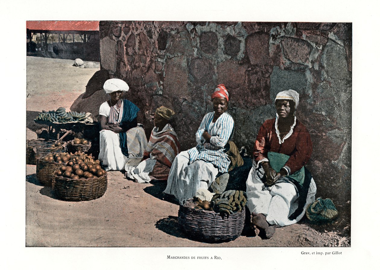 फल विक्रेता, रियो डी जनेरियो, ब्राजील, 19 वीं सदी द्वारा Gillot