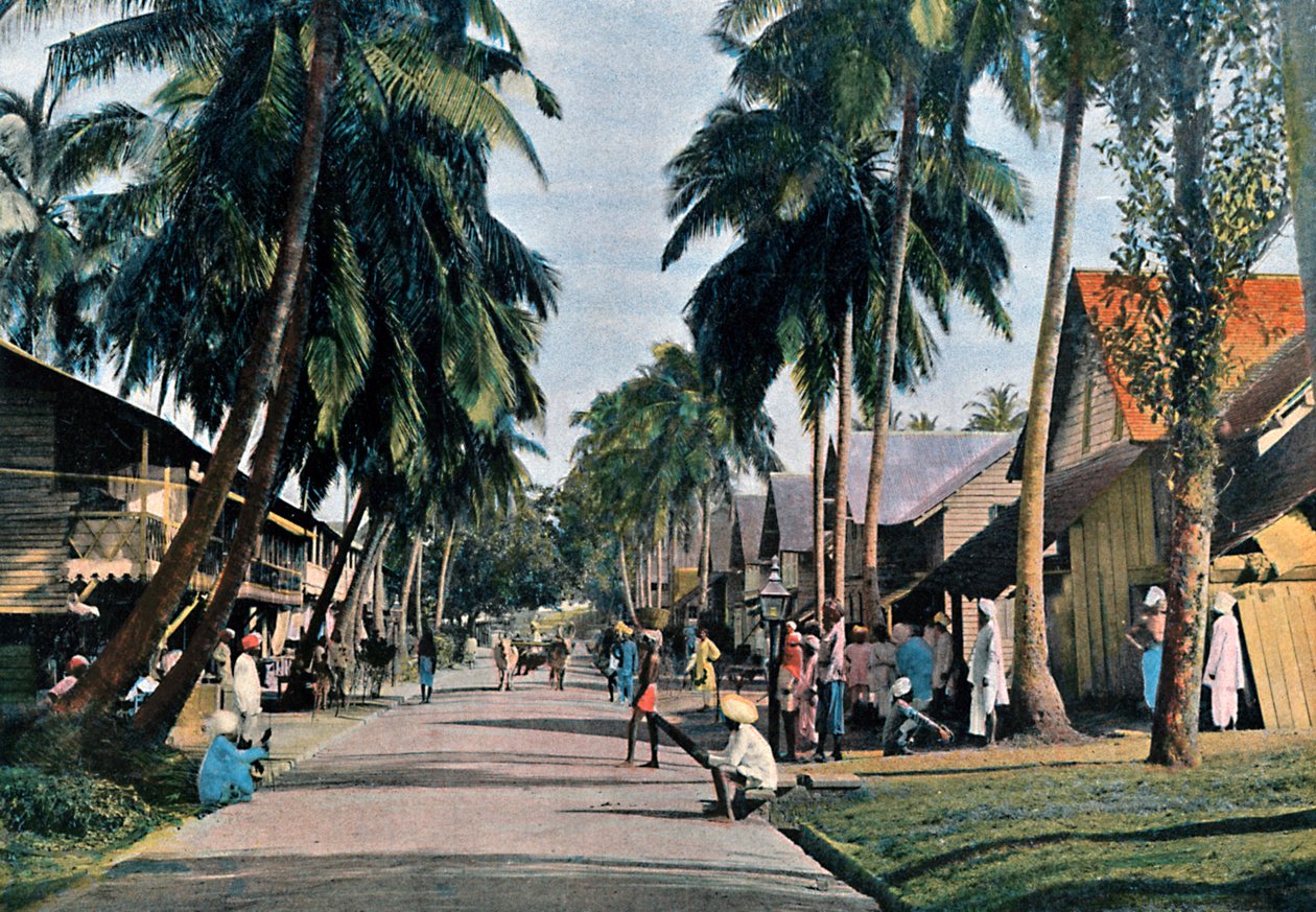 पोर्ट ब्लेयर, अंडमान और निकोबार द्वीप समूह, हिंद महासागर में सड़क, c1890 द्वारा Gillot