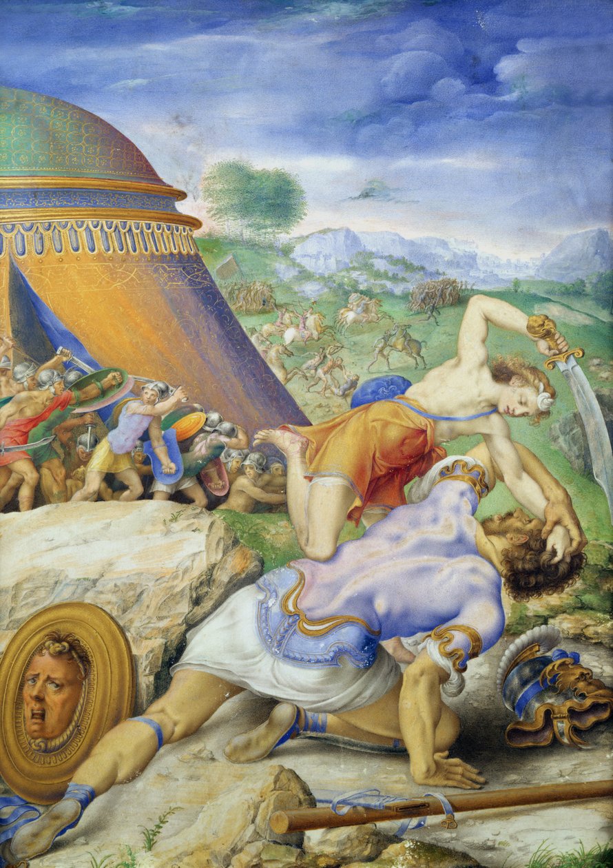डेविड और गोलियत, सी। 1555-61 द्वारा जियोर्जियो गिउलिओ क्लोवियो