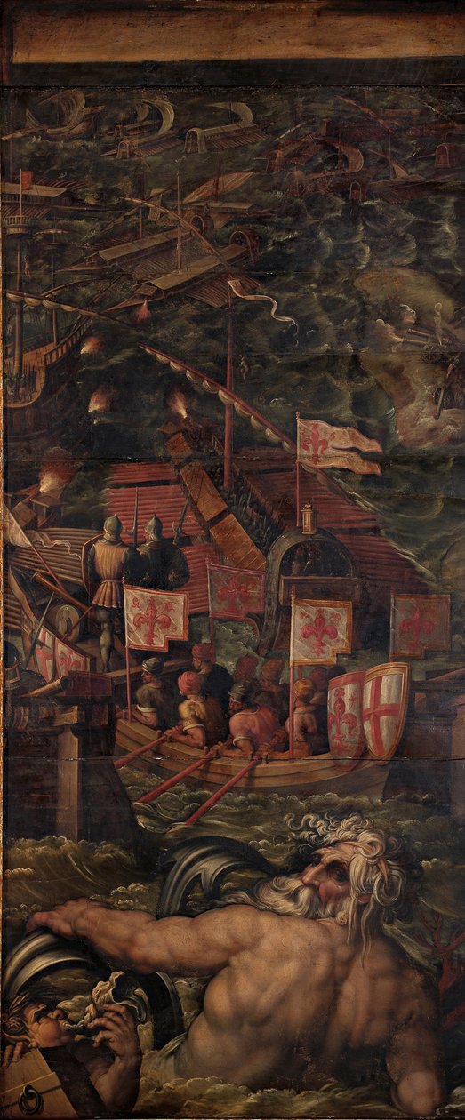 फ्लोरेंटाइन और पिसांस के बीच समुद्री युद्ध, 1563-1565 द्वारा जियोर्जियो वासरी