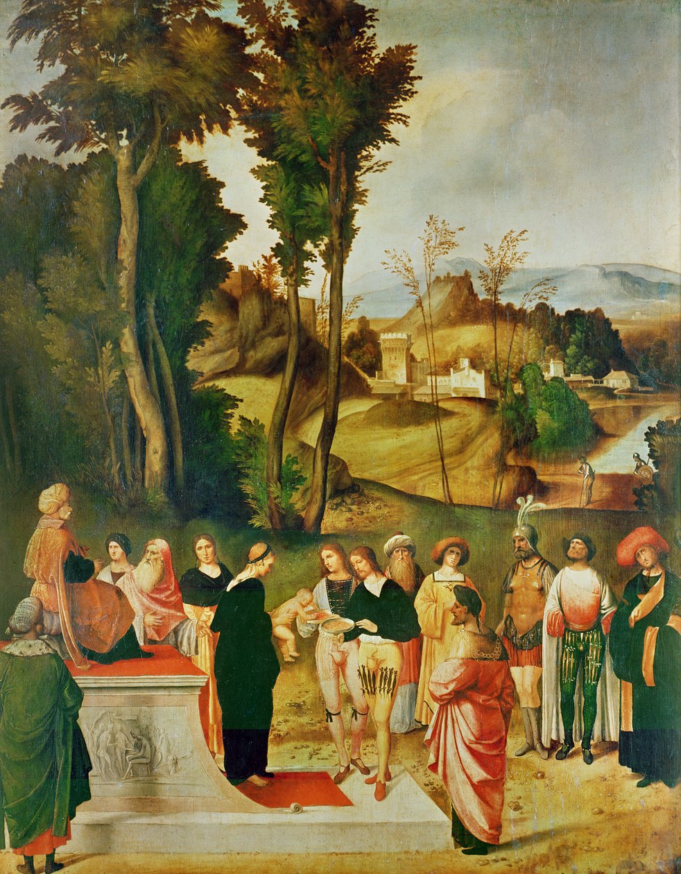 मूसा ने फिरौन द्वारा परीक्षण किया जा रहा है, c.1502-05 द्वारा जियोरगिओन दा कास्टफ्रेंको