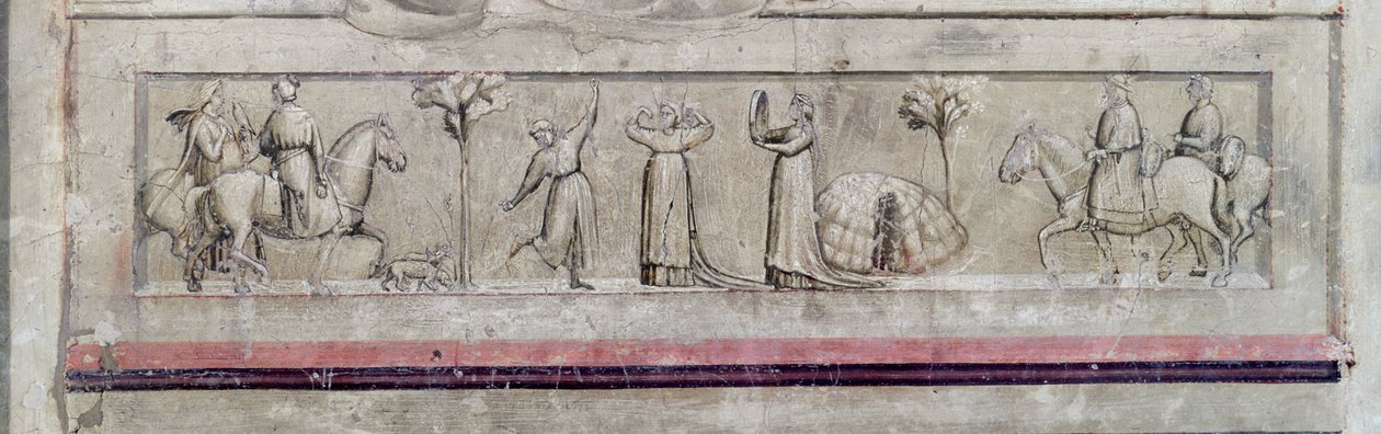 न्याय का रूपक, तंतु का विस्तार, c.1305 फ्रेस्को विस्तार 102748 द्वारा गियोटो डि बॉन्डोन