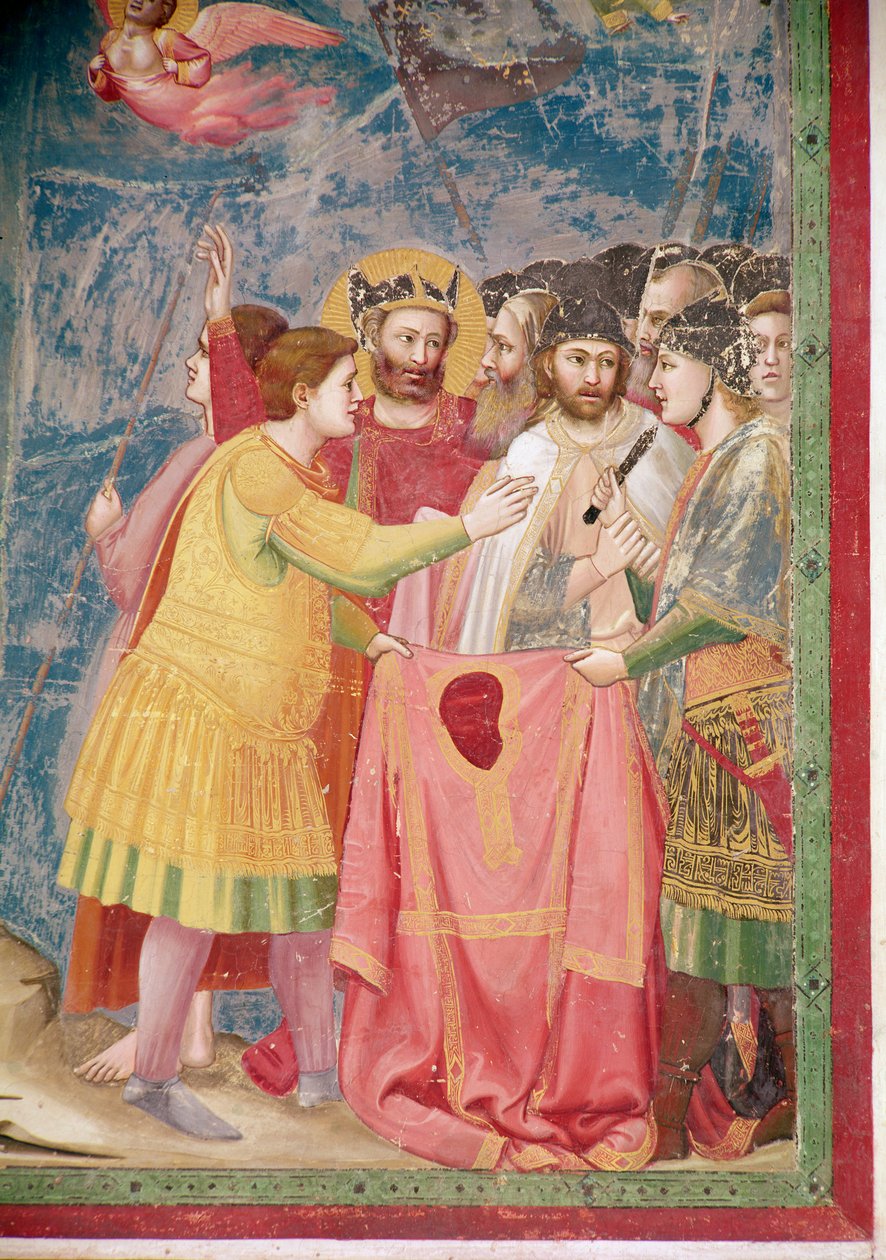 क्रूसिफ़िशियन, मसीह के अंगरखा धारण करने वाले सैनिकों का विस्तार, c.1303-05 द्वारा गियोटो डि बॉन्डोन