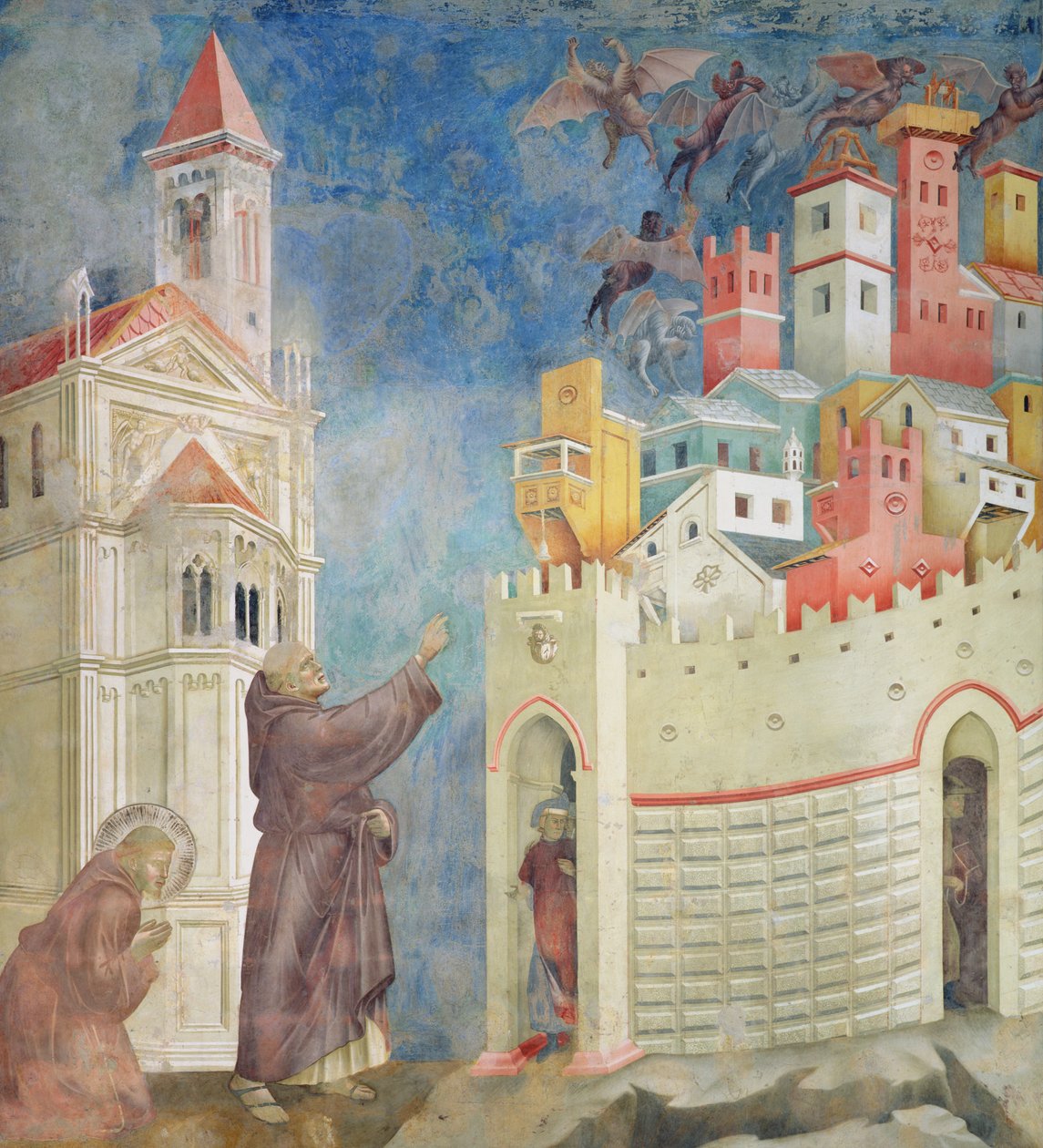 Arezzo से शैतानों का निष्कासन, 1297-99 द्वारा गियोटो डि बॉन्डोन