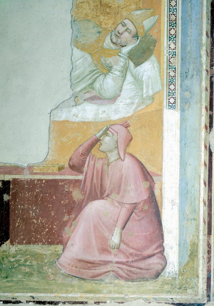 असीसी के बिशप गुइडो के लिए सेंट फ्रांसिस की उपस्थिति, Giotto (1267-1337) द्वारा, फ्रेस्को, विवरण, सांता क्रॉस की बेसिलिका, बर्डी चैपल, फ्लोरेंस द्वारा गियोटो (c.1266 1337)