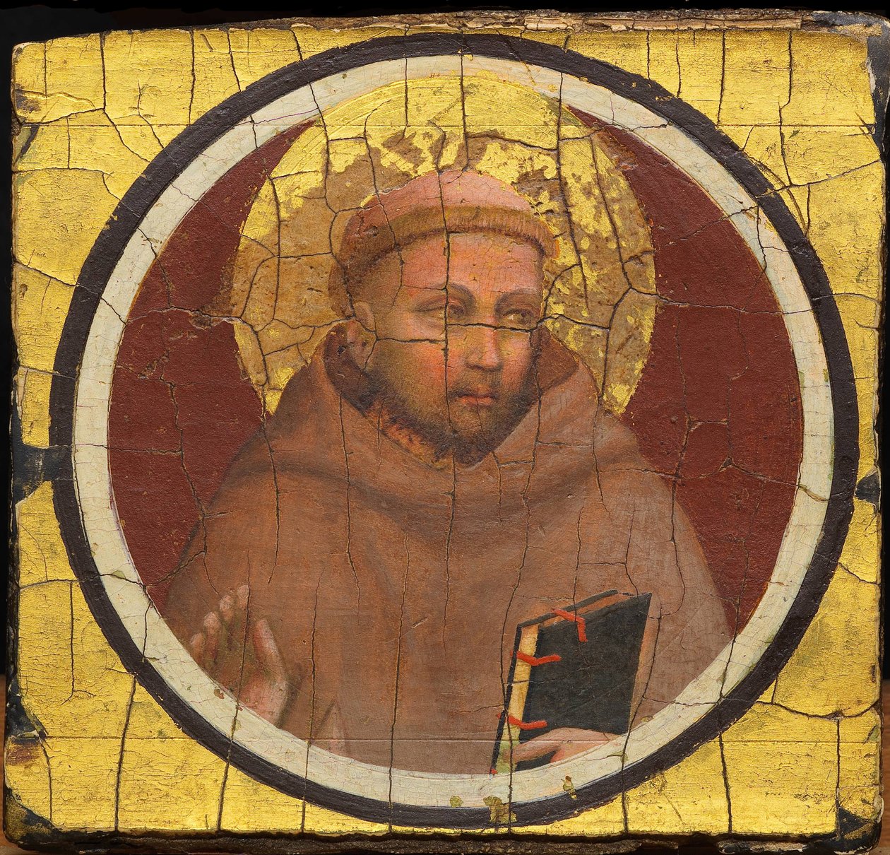 असीसी के सेंट फ्रांसिस Giotto di Bondone (1266-1377) द्वारा। पैनल पर तापमान, सीए 1320, एंटे कासा डि रिस्पार्मियो, फिरेंज़े द्वारा गियोटो (c.1266 1337)