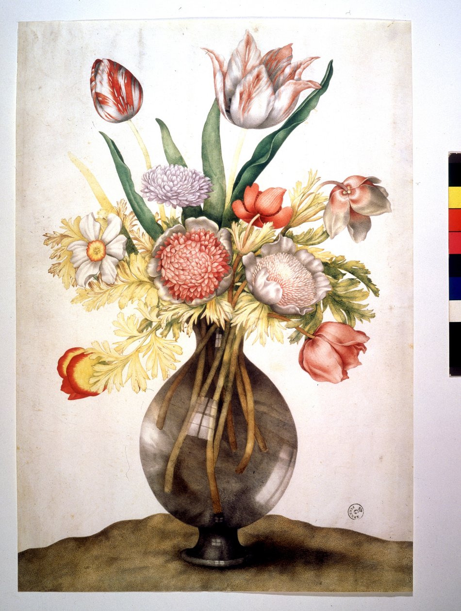 खसखस, ट्यूलिप और peony। Giovanna GARZONI द्वारा कैनवास पर तेल द्वारा जियोवाना गार्ज़ोनी