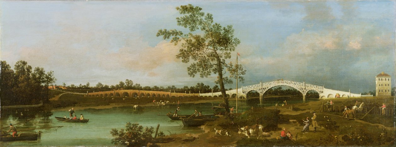 ओल्ड वाल्टन ब्रिज, 1755 द्वारा जियोवानी एंटोनियो कैनाल (कैनेटेटो)