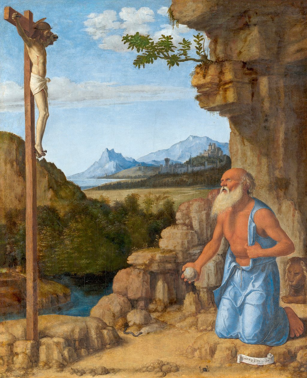 सेंट जेरोम इन द वाइल्डरनेस, सी। 1500-1505 द्वारा जियोवानी बतिस्ता सीमा दा कोनेग्लिआनो