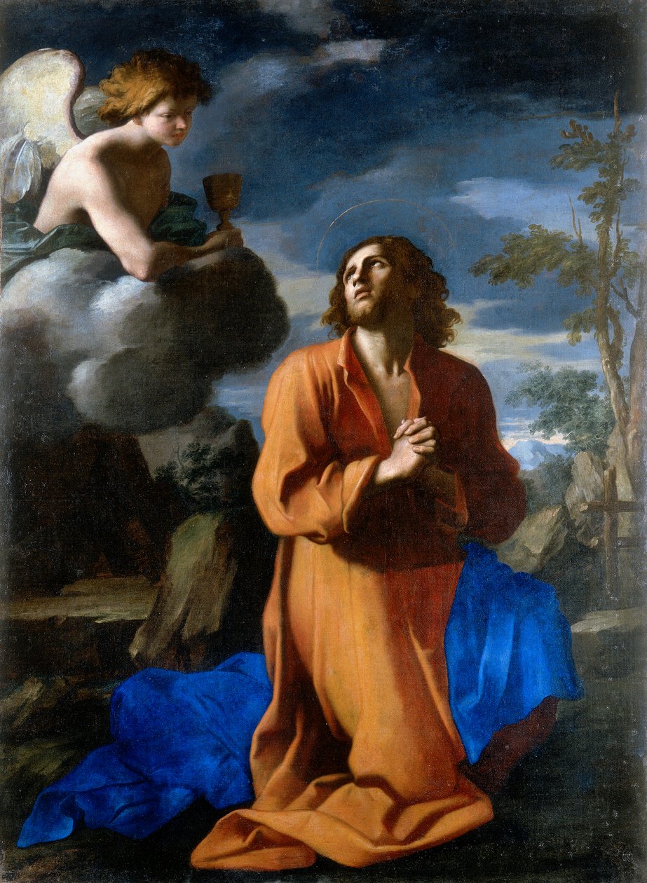 जैतून के बाग में मसीह। Giovanni Domenico Cerrini द्वारा कार्य द्वारा जियोवन्नी डोमिनिको सेरिनी