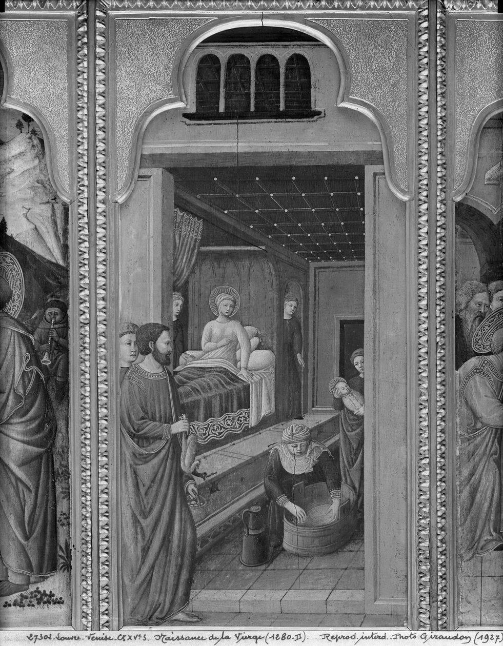 द लाइफ ऑफ द वर्जिन, बर्थ ऑफ द वर्जिन, c.1445 (पॉपलर पैनल पर तेल) द्वारा जियोवन्नी फ्रांसेस्को दा रिमिनी