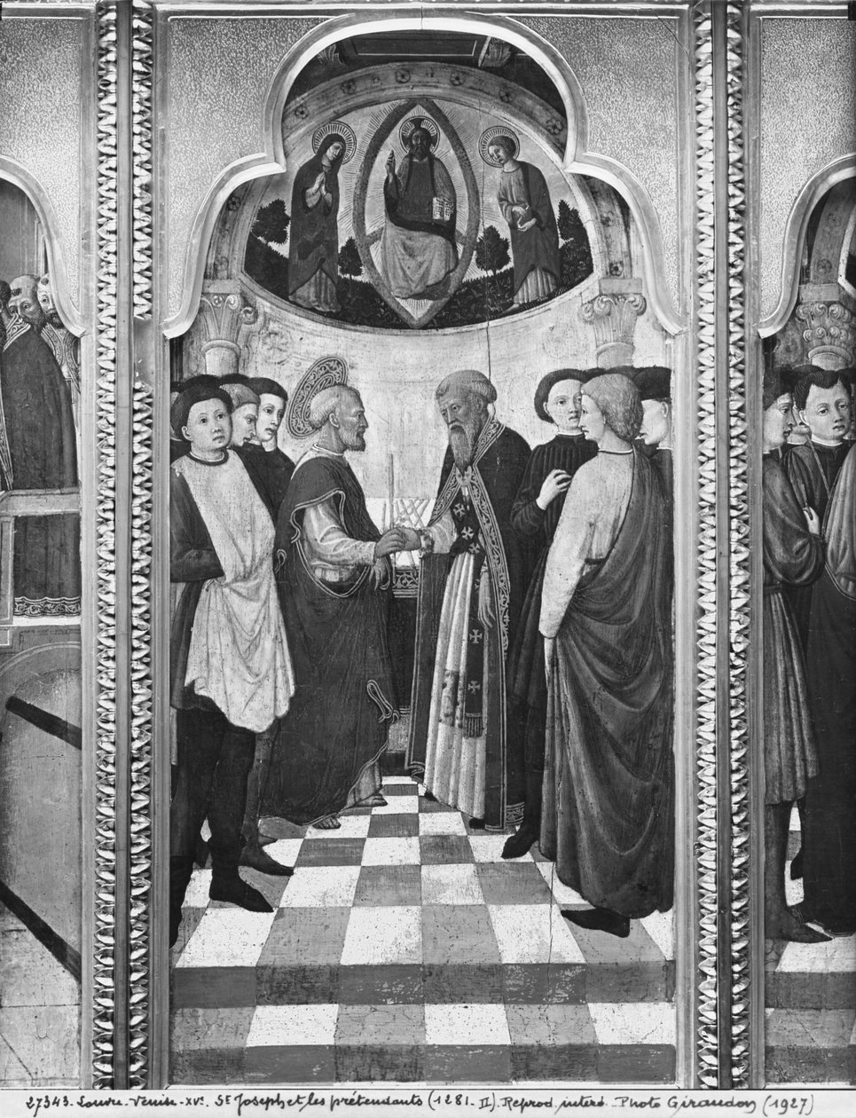 द लाइफ ऑफ द वर्जिन, सेंट जोसेफ और प्रिटेंडर्स की साइकिल, c.1445 (पॉपलर पैनल पर तेल) द्वारा जियोवन्नी फ्रांसेस्को दा रिमिनी